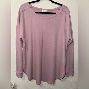 NWT Studio B By Bobeau Dusty Light Lavender Long John Long Sleeve Shirt Top